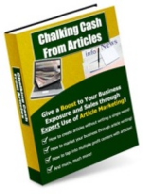 Product picture Chalking Cash From Articles-Boosting Profits